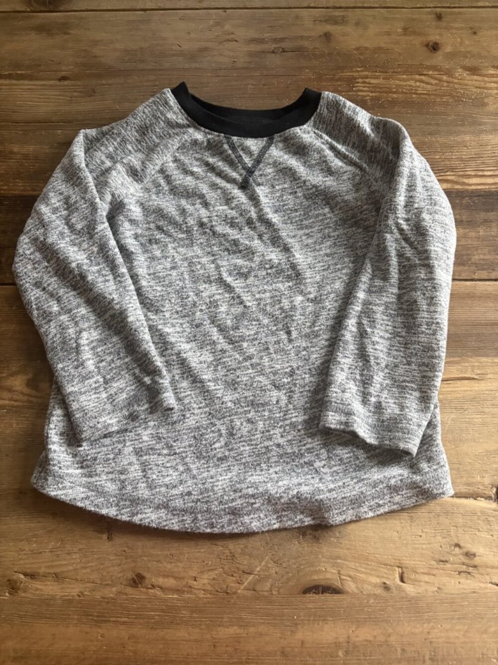 Cat & Jack Gray Marled Long-Sleeve Crewneck Sweater Top 4T